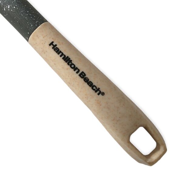 Nylon Slotted Cooking Spoon Utensil Hamilton Beach Speckled Gray Beige Large. - Picture 3 of 14